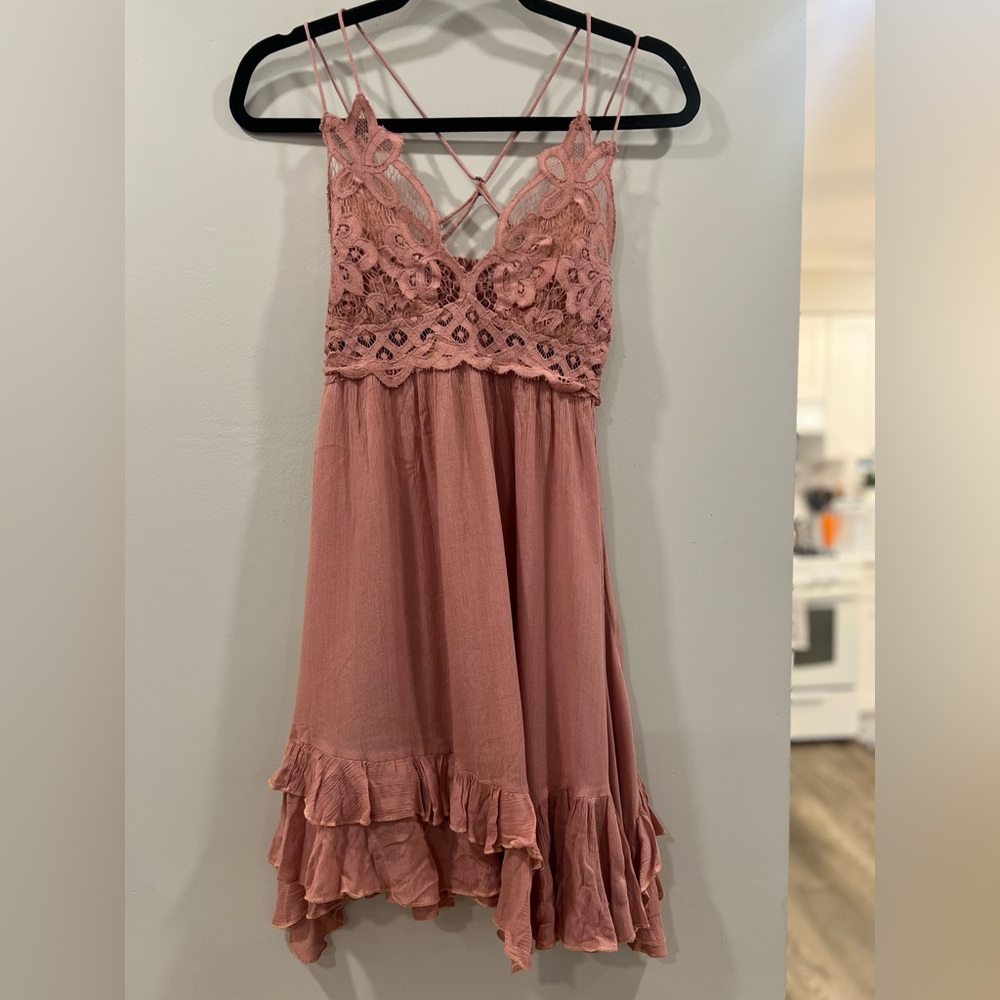 Free People Women's Adella Slip Dress Dusty Rose Women’s Small
